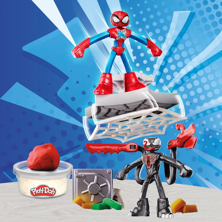 Actual product image Play-Doh Marvel Hero Adventure Playset with 3 Marvel Action Figures and Accessories, 4+