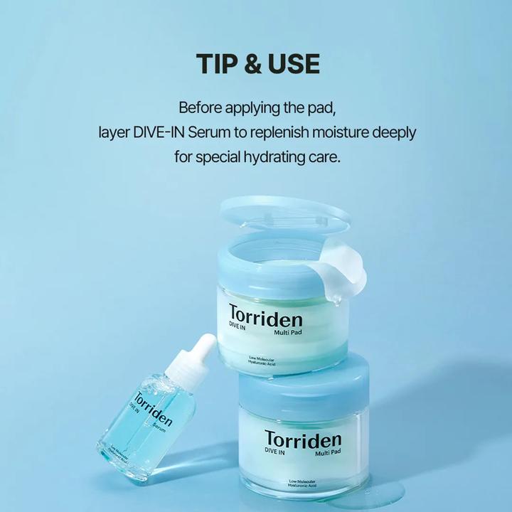Produktbild Torriden DIVE-IN Low Molecule Hyaluronic Acid Multi Pad 80ea
