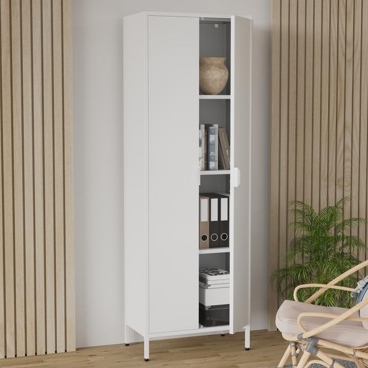 Produktbild VCM Stahl Schrank Büroschrank Flokas XL (60 x 35 x 180 cm)
