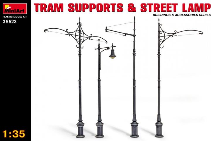 Actual product image Mini art Catenary poles and street lights