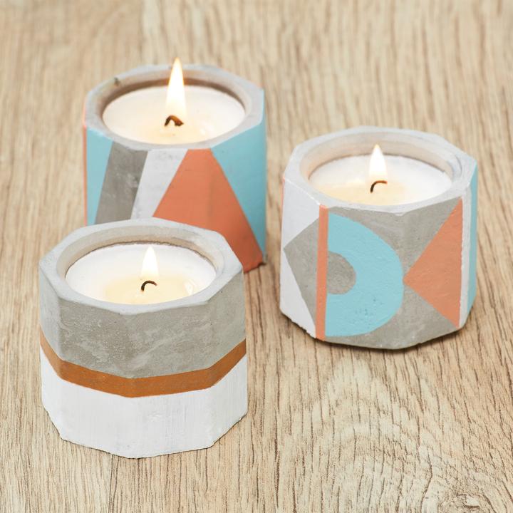 Immagine prodotto Docrafts Set creativo "Portacandele in cemento con cera di soia