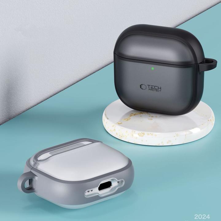 Produktbild Tech-Protect Slim Hook Case for AirPods 4 - Black (Kopfhörer Tasche)