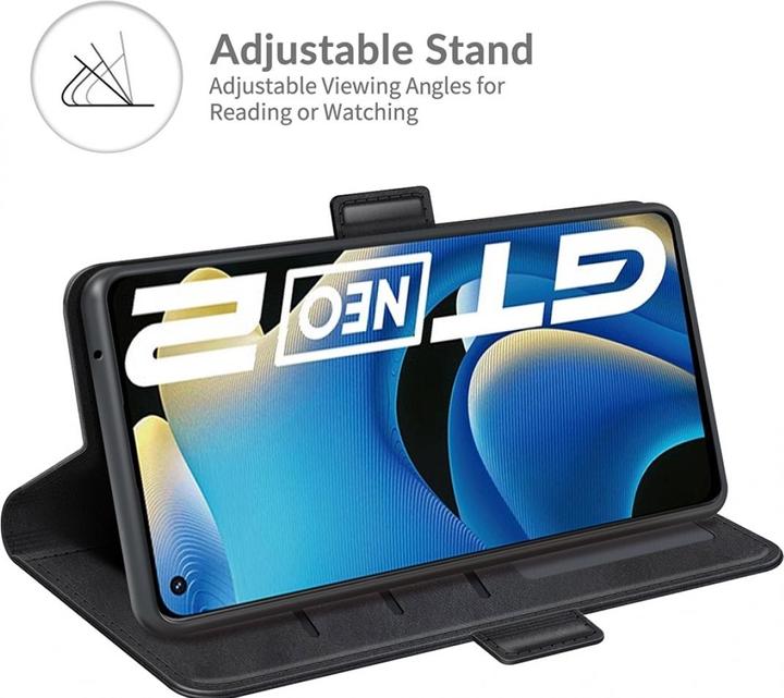 Productafbeelding Screenguard Realme GT Neo2 CardLounge Lederen Hoesje (Realme GT Neo 2)
