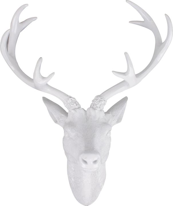 Produktbild Mojawo XXL Hirschgeweih Hirschkopf Geweih 10-Ender Weiss 48x32x61cm