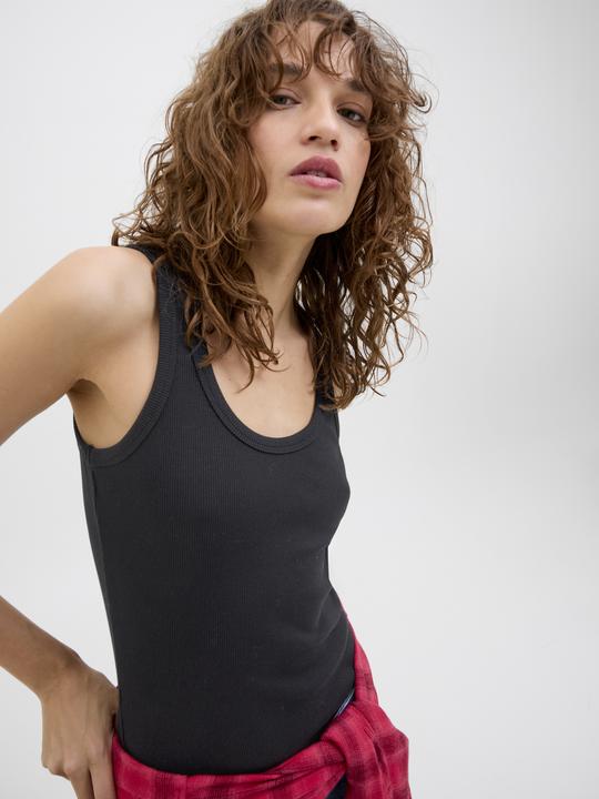 Actual product image JJXX Jxfrida Sl U-Neck Top Jrs Ln (M)