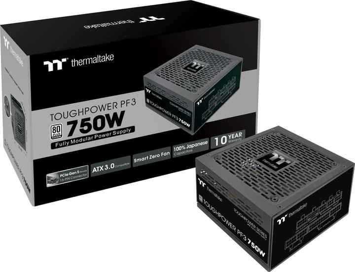 Actual product image Thermaltake ToughPower PF3 750W Gen 5 Power Supply ATX 3.0 80+ Platinum PCle 5.0 (750 W)