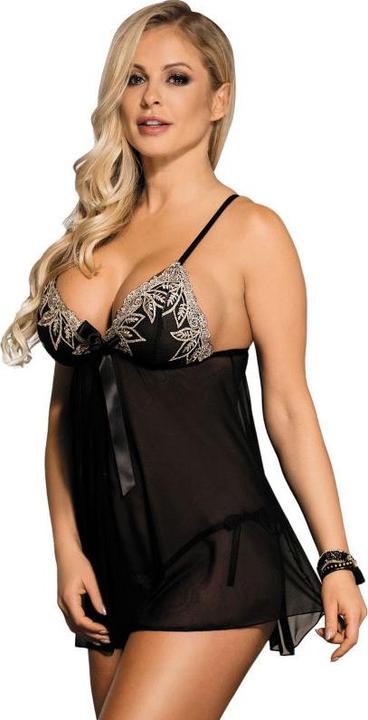 Actual product image Subblime Black Babydoll Beige Floral Laces S / M. (S, M)