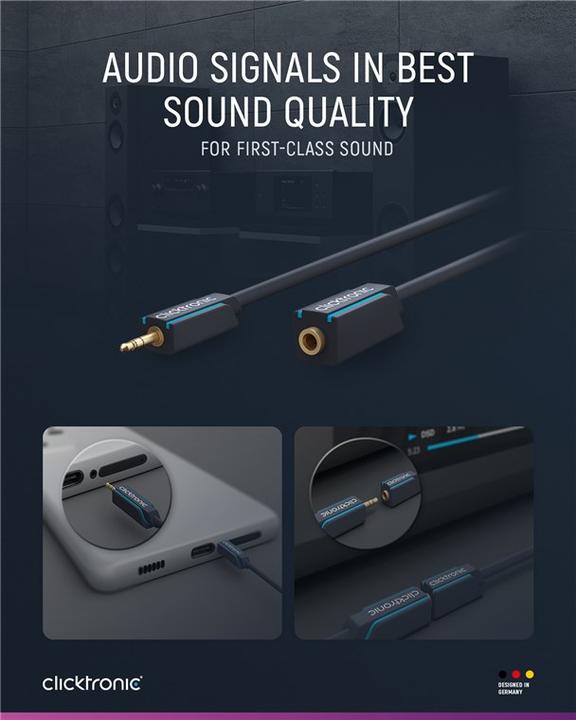 Actual product image clicktronic 3.5mm extension cable (1.50 m, 3.5mm jack (AUX))