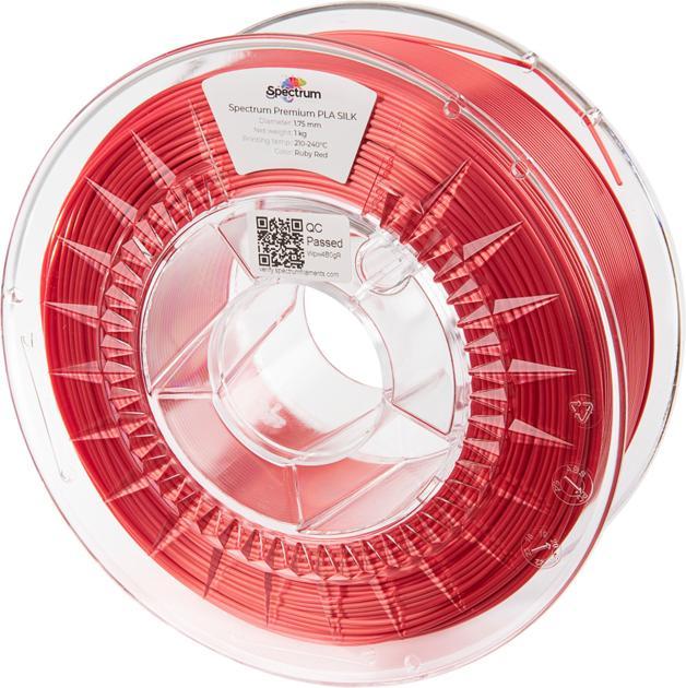 Produktbild Filament PLA SILK ruby red 1.0kg 1.75mm (PLA, 1.75 mm, 1000 g, Rot)