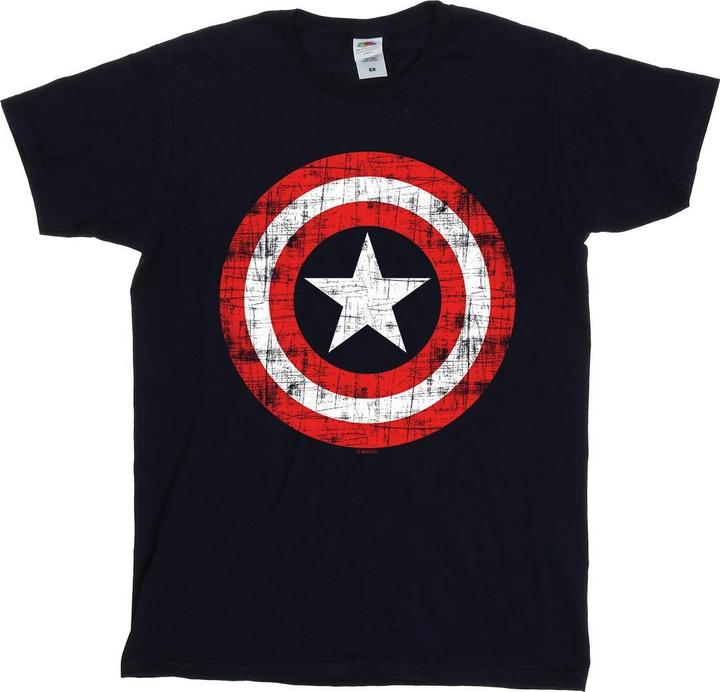 Avengers Captain America TShirt mit zerkratztem Schild