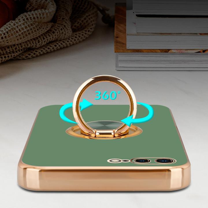 Produktbild Cadorabo Hülle für Apple iPhone 7 PLUS / 7S PLUS / 8 PLUS im TPU mit Kameraschutz und Ring LM089 Style (Apple iPhone 7 Plus, Apple iPhone 7s Plus)