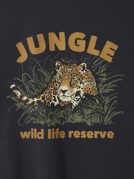 Actual product image Vertbaudet Boys' T-shirt with animal print, recycled cotton (92)