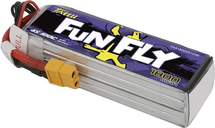 Immagine prodotto Tattu Batteria RC LiPo 1800 mAh 14.8 V 100C Funfly (14.80 V, 1800 mAh)