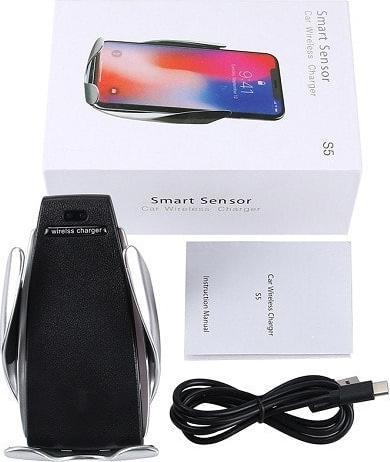Produktbild PhoneLook eleganter Handyhalter fürs Auto Smart Sensor + Wireless charging inkl. USB-C