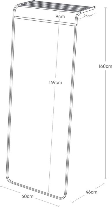 Actual product image Yamazaki Leaning coat rack with shelf TOWER