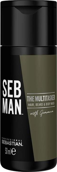Sebastian Seb Man The Multi-Tasker Hair Beard & Body Wash - 50ml (50 ml, Flüssiges Shampoo)