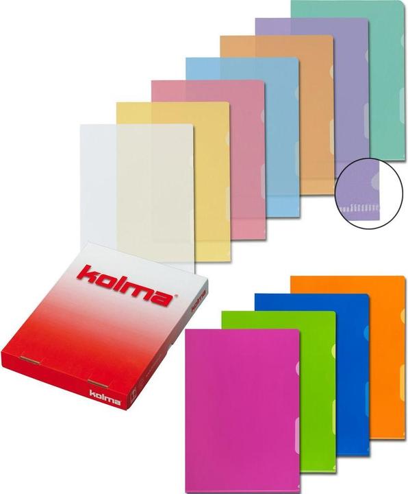 Image du produit Kolma Chemise transparente A4 grainée superstrong assortie (A4, 100 x)
