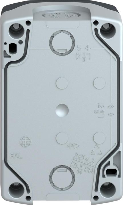 Produktbild Schneider Electric Tastergehäuse 22mm 2 Loch grau