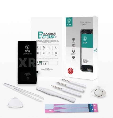 SIGN Kit complet de remplacement de la batterie - iPhone XR (1 pcs, Spécifique à l'appareil)