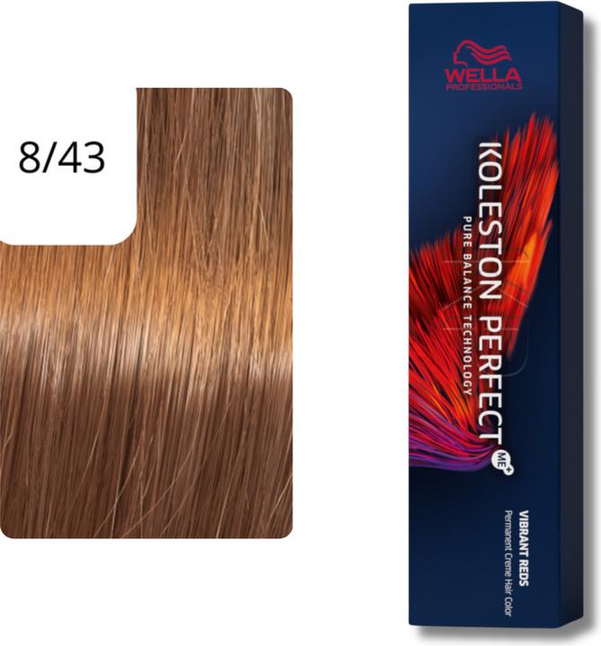 Actual product image Wella Koleston Vibrant Reds (8/43 Light Blonde Red-Gold)