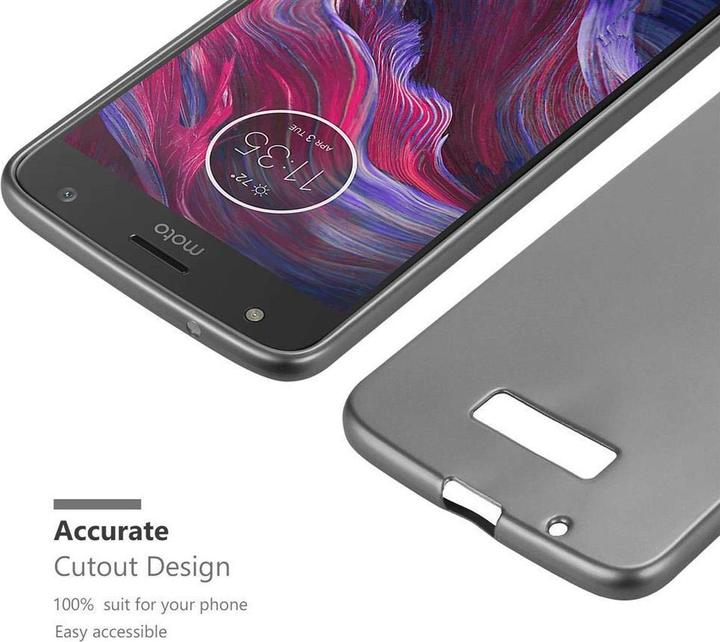 Actual product image Cadorabo TPU Matt Metallic Cover (Motorola Moto X4)