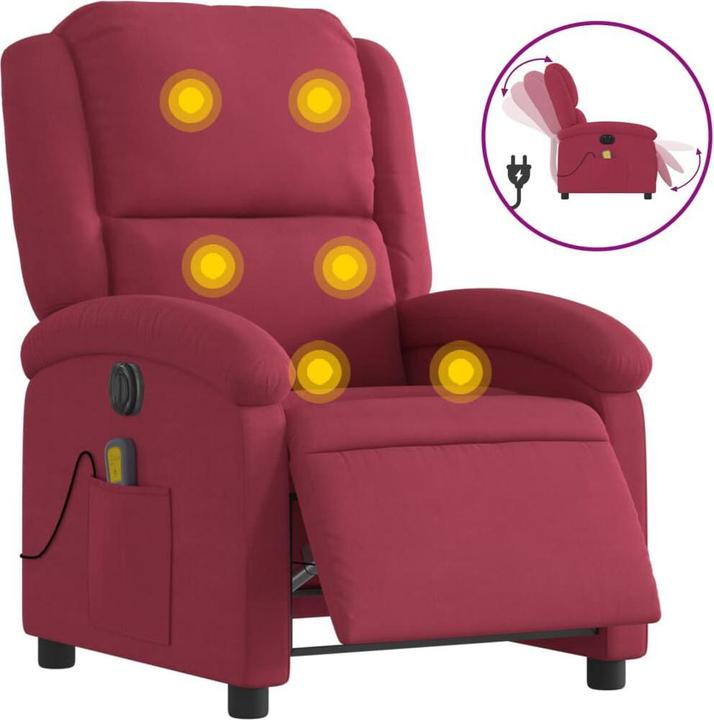 Immagine prodotto VidaXL Sedia da massaggio elettrica in velluto