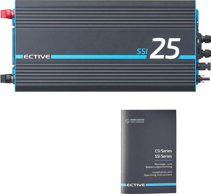 Immagine prodotto Ective SSI 25 Sinus-Wechselrichter 2500W 24V mit Netzvorrang, Ladegerät & MPPT Laderegler (CH-Stecker)