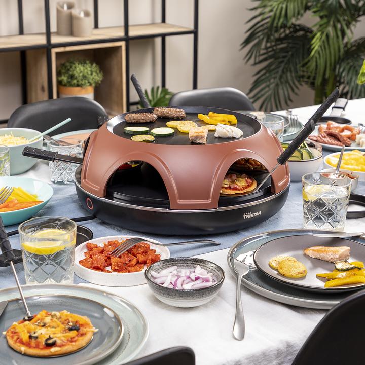 Image du produit Tristar 3- in 1 Pizza Festa comme raclette, plaque de gril et pour faire des pizzas