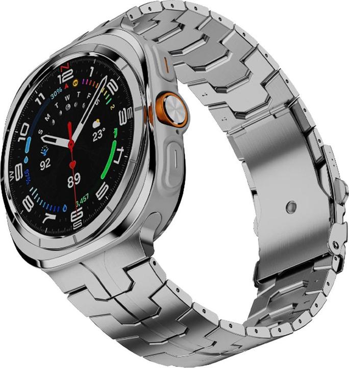 Techsuit - Watchband (W063) - Samsung Galaxy Watch Ultra 47mm - Silvery (Edelstahl)