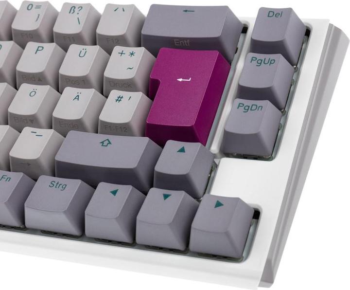 Actual product image Ducky One 3 Mist Grey SF Gaming Keyboard, RGB LED - MX-Red (DE, Cable)