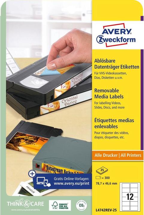 Produktbild Avery Video-Etiketten