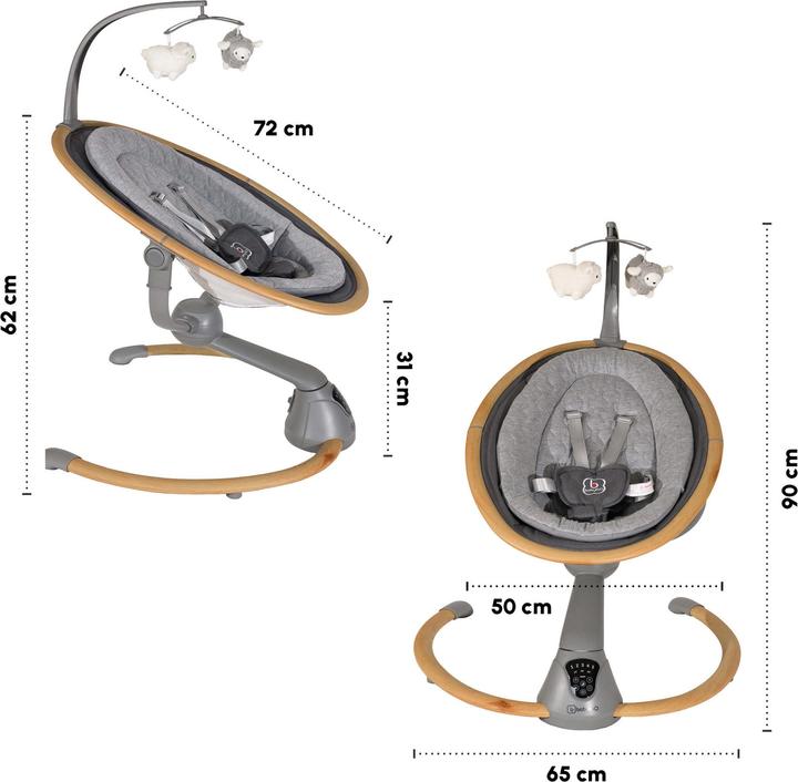 Actual product image BabyGo Homey wood optic