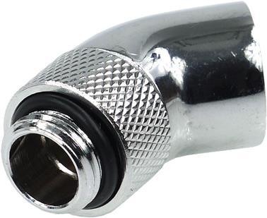 Produktbild Alphacool HF Winkeladapter 45° drehbar G1/4 AG auf G1/4 IG Chro