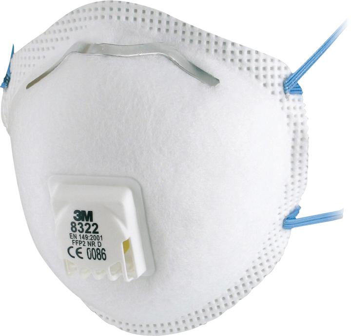 Produktbild 3M 8300, FFP2 Einweggesichtsmaske mit Ventil, Weiss, 10 Stück (FFP2, 10 x)
