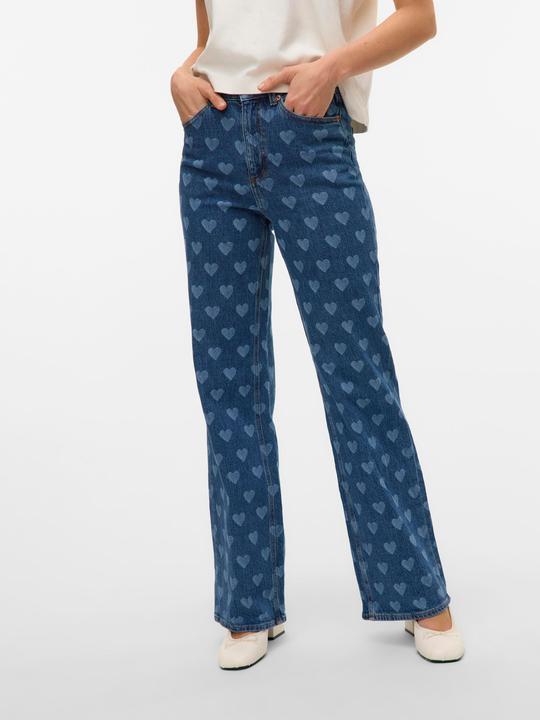 Actual product image Vero Moda VMTESSA Hohe Taille Weiter Beinschnitt Jeans Weit geschnitten (W26/L32)