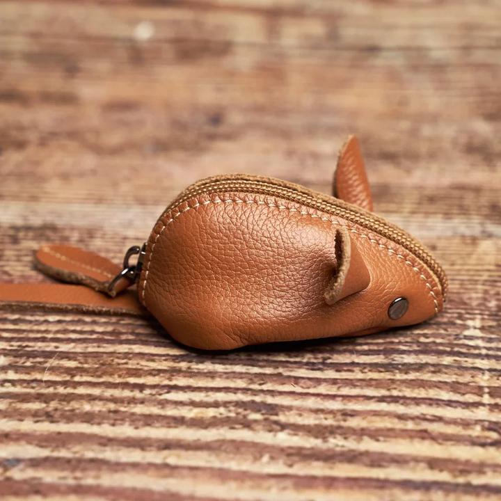 Actual product image Only-Bags.Store Vintage Mini Mini Coin Wallet Genuine Leather Small Wallet Mouse Storage Bag