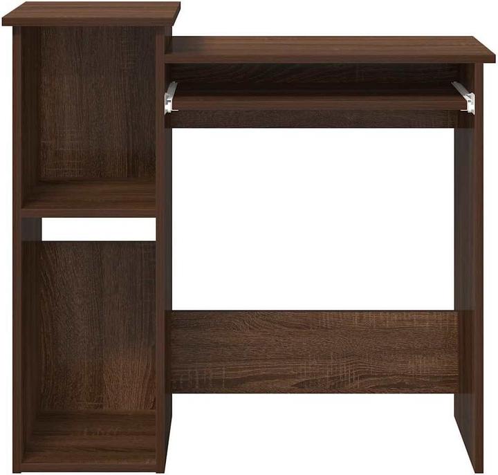 Image du produit VidaXL Bureau avec étagère aspect chêne brun 84x40x78 cm Table de bureau