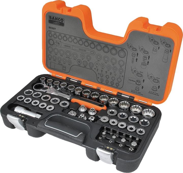 Bahco Jeu de clés à douilles traversantes (19 mm, 12 mm, 24 mm, 14 mm, 22 mm, 16 mm, 10 mm, 21 mm, 18 mm, 17 mm, 11 mm, 15 mm, 13 mm)