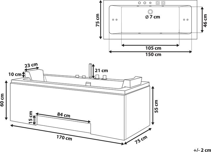 Produktbild Beliani Galley (285 l, 170 cm, 75 cm)