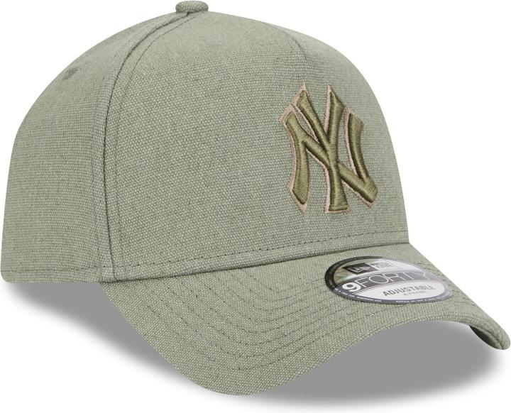 New Era A-Frame Trucker Leinen Cap - New York Yankees oliv (One Size)