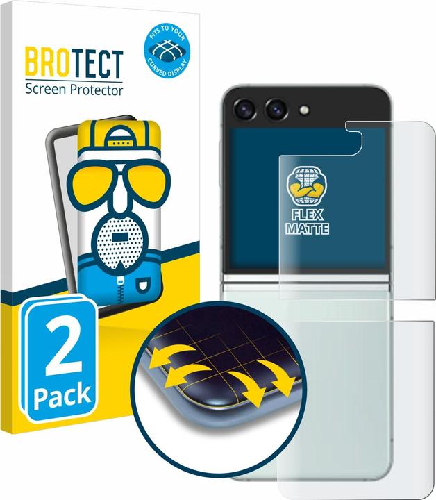 Actual product image BROTECT Full-Cover Protector Matte (2 Piece, Samsung Galaxy Z Flip 5G)