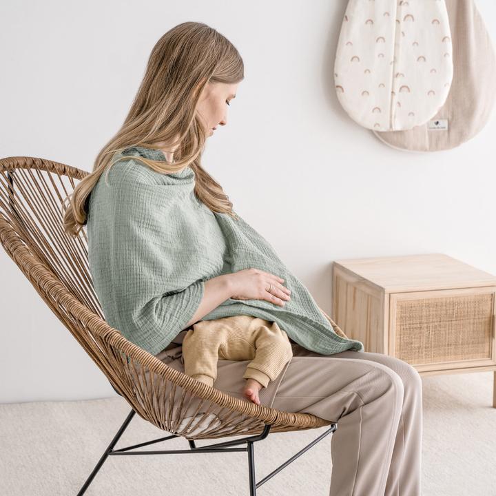 Actual product image Julius Zöllner Muslin nursing cover green
