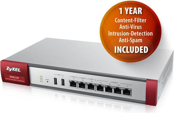 Produktbild Zyxel USG110 inkl. 1 Jahr Service-Bundle