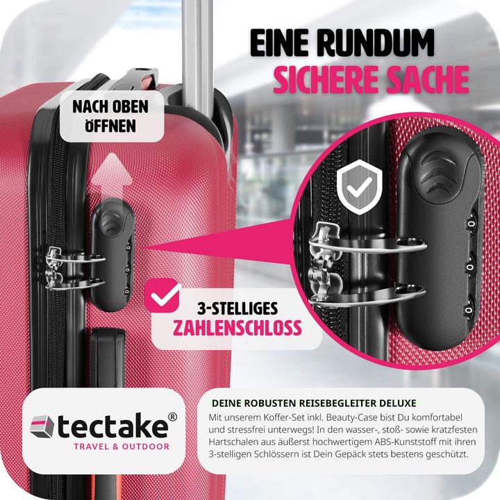 Image du produit tectake Valise à coque dure (90 l, Bagage à main (jusqu'à 50l), M (50 - 90l), L (90 - 115l))