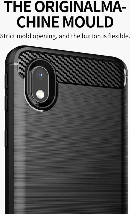 Immagine prodotto Cadorabo TPU Ultra sottile in acciaio inossidabile al carbonio Combi Cover (Samsung Galaxy A10, HTC One M10)