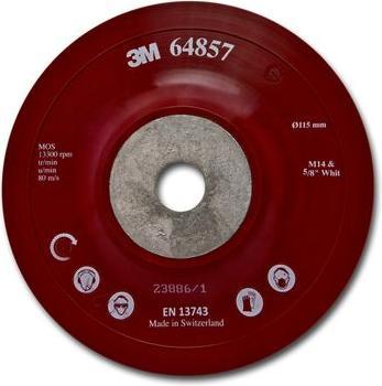 Produktbild 3M Hochleistungs-Stützteller, rot, 115 mm, M14, flach, weich, 1 Stück / Karton (60)