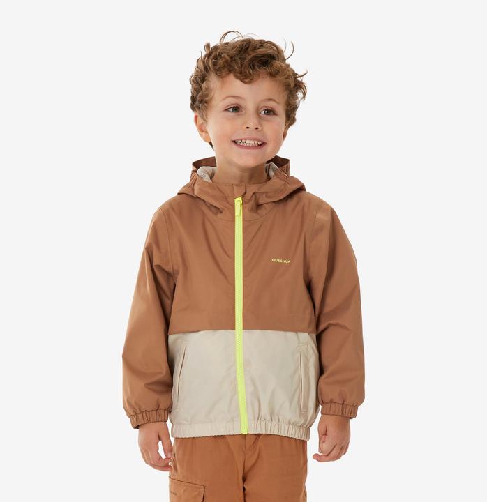 Actual product image Quechua Wanderjacke MH500 Kinder wasserdicht Gr. 92–122 braun