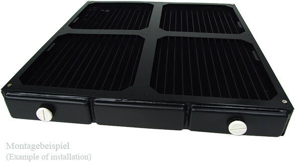 Actual product image Phobya Nova Fan Shroud 4x180mm Black, (365 x 360 x 2mm)