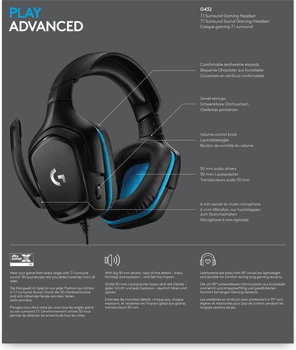 Produktbild Logitech G G432 (Kabelgebunden)