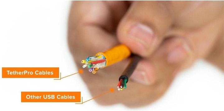 Produktbild Tether Tools Kabel TetherPro USB-C zu USB 3.0 Male B, 4.6 m Orange (Kabel)